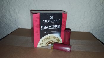12 Gauge by Federal 2 3/4 " 1 1/8 ounce 7 1/2 shot (box of 25)