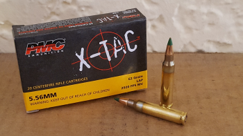 5.56MM 62 Grain PMC X-TAC full metal jacket (FMJ) GREEN TIP (BOX OF 20)